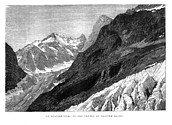 Alpes du Dauphiné, Debriges : gravure : Le glacier Noir