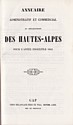 Annuaire des Hautes-Alpes pour 1852 : titre
