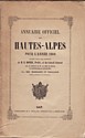 Annuaire des Hautes-Alpes, 1869 : couverture