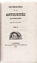 Recherches sur les
antiquits dauphinoises : titre