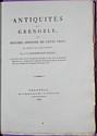 Antiquits de Grenoble : titre