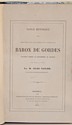 Baron de Gordes, Jules Taulier : couverture
