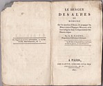 Le berger des Alpes, Faure : titre