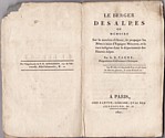 Le berger des Alpes, Faure : titre