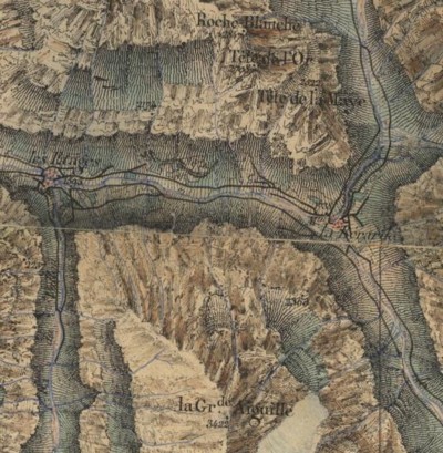 Carte topographique du massif du Mont-Pelvoux