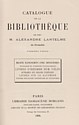 Catalogue bibliothèque Alexandre Lantelme : titre