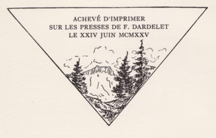 La Chasse Alpestre en Dauphiné : achevé d'imprimer