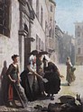 Diodore Rahoult : Les quatre comm&egrave;res devant le palais de jsutice de Grenoble