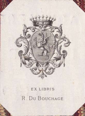Robert de Gratet, Vicomte du Bouchage : ex-libris