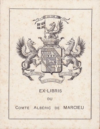 Comte Albéric de Marcieu : ex-libris