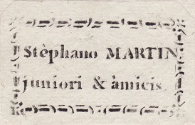 Ex libris Docteur Pierre Etienne Martin, le Jeune