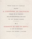 Harangue de Pons de Gentil au Duc de Mayenne : titre