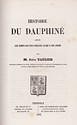 Histoire du Dauphiné, Jules Taulier : titre