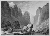 Illustrations of the Passes of the Alps, Brockedon : vallée de la Romanche