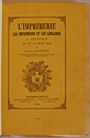 Imprimerie, Imprimeurs, Libraires à Grenoble (exemplaire Chaper) : couverture