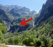 Le glacier du Mont-de-Lans depuis l'hospice de Loche