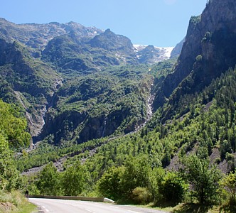 Le glacier du Mont-de-Lans depuis l'hospice de Loche