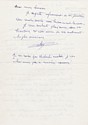 Lettre manuscrite de Louis Cortès