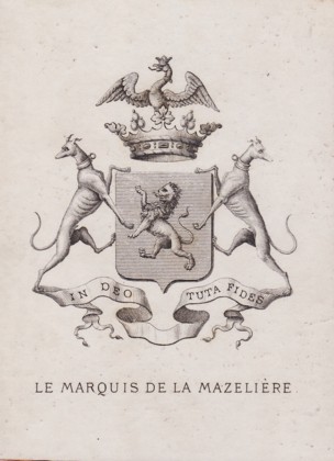 Marquis de la Mazelière : ex-libris