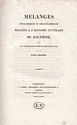 Mélanges histoire littéraire du Dauphiné : titre