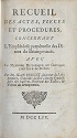 Recueil des actes, pièces et procédures concernant l'Emphitéose perpétuelle des Dîmes du Briançonnais, Jean Brunet : titre