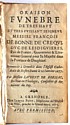 Oraison funèbre de François de Bonne de Créqui, Duc de Lesdiguières : titre