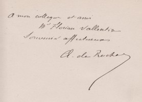 Albert de Rochas d'Aiglun : envoi