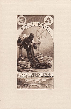 Ex-libris de l'abbé Senequier-Cozet