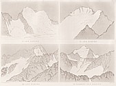 Planche VII Outlines sketches of High Alps of Dauphiné