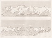 Planches VIII et IX Outlines sketches of High Alps of Dauphiné